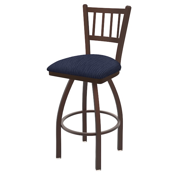 25" Swivel Counter Stool, Bronze Finish, Graph Anchor Seat